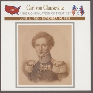 Tarjeta de Carl von Clausewitz Atlas de la Guerra Civil influencias extranjeras - Imagen 1 de 1