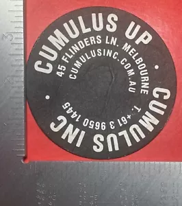 CUMULUS AUSTRALIA 3.5 INCH ROUND BEER COASTER - Picture 1 of 2