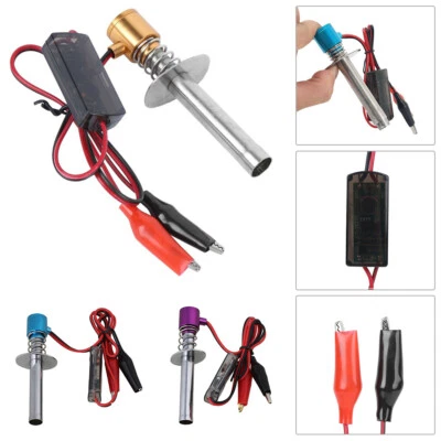 6-12V Electronic Glow Plug Starter Igniter+Charger For 1/8 1/10 HSP Nitro RC Car - Image 1 of 4