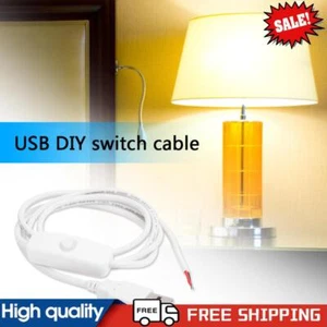 1m 5V USB Power Cable 2 Pin USB 2.0 Male Cord Extension DIY with Switch ~G - Bild 1 von 11