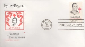 1980 FDC - Scott # 1823 - Emily Bissell - Farnam Cachet - Imagen 1 de 1