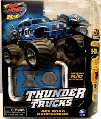 Rare! AIR HOGS THUNDER TRUCKS BAJA BEETLE Blue  MICRO RC TRUCK Chapman Racing - Image 1 of 3