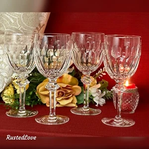 Vintage Waterford Crystal Curraghmore Claret Wine Glasses 7 1/8" Clear set of 4* - Picture 1 of 12