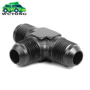 3-Way Tee T-Piece Fitting Adapter AN6 6-AN Male to 2X AN6 6-AN Male BLACK - Afbeelding 1 van 7