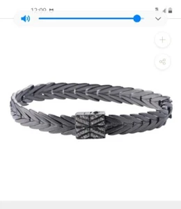 JOHN HARDY Modern Chain W/diamonds XS Black Rhodium Bracelet - Picture 1 of 7