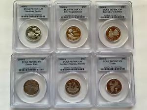 2009-S Clad Proof US Territories 6-coin Quarter Set PCGSS PR 70 DCAM - Picture 1 of 18