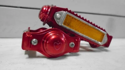 Pedales de bicicleta Wellgo vintage rojo metálico 1/2 NOS Foto 1 de 4