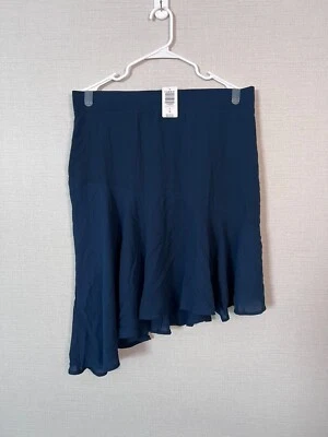Falda asimétrica de crepé azul marino Torrid nueva con etiquetas para mujer talla grande 0 Foto 1 de 4