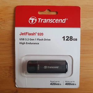🛍️SALE!!! Transcend JetFlash 920 128GB USB 3.2 Gen 1 High Endurance - Afbeelding 1 van 2