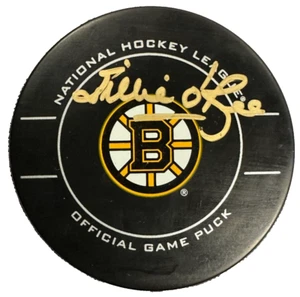 Willie O'Ree Autographed Boston Bruins Official Game Puck HOF BAS - Picture 1 of 2