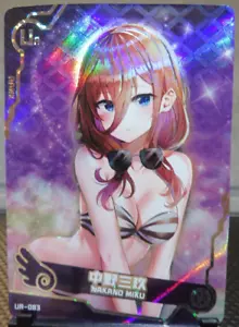 Miku Nakano Quintuplets Goddess Story UR Holo Foil Card Waifu NM CCG Anime Manga - Picture 1 of 5