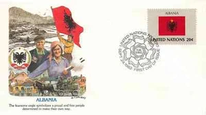 ALBANIA FLAG STAMP 1982 FLEETWOOD CACHET FDC VF UNADDRESSED - Picture 1 of 1