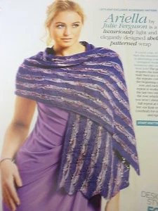 Knitting Pattern To Knit Lacy Wrap in 2 Colours of Manos Del Uruguay Silk Fino - Picture 1 of 1