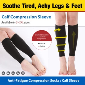 Compression Socks 20-30 mmHg Flight Travel Sports Recovery Running Shin Splints - Picture 1 of 14