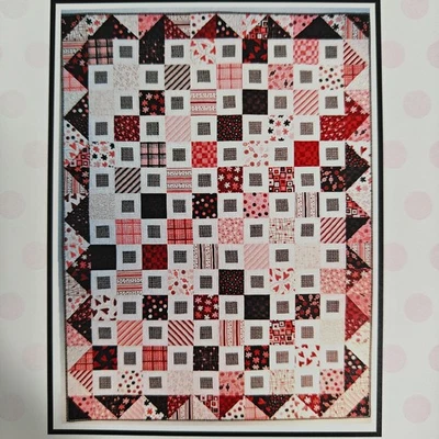 First Kiss Quilt Pattern by Kari Ramsay Fresh Cut Quilts 49x65 Charm Squares - Image 1 of 3