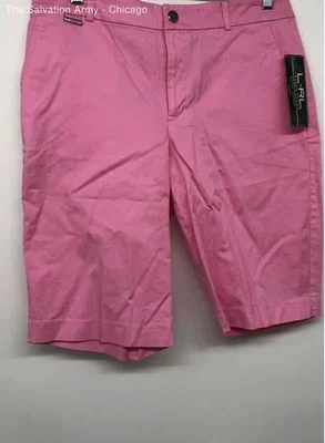Pantalones Cortos Chinos Activos L-RL Lauren Ralph Lauren Mujer Rosa Bolsillos Frontales Planos Talla 6 Foto 1 de 4