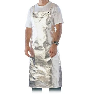Black Stallion Aluminum Rayon Cowhide Leather Welding Bib Apron - Picture 1 of 3