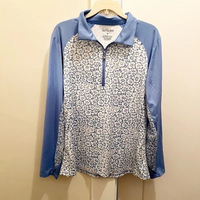 Top San Soleil Cuarto Cremallera XL Manga Larga Ventilación Malla UV 50 Enfriamiento Ropa Activa Foto 1 de 4