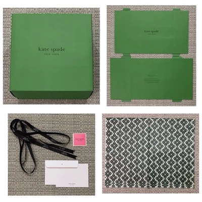 New Kate Spade 1 Large Gift Box/1 Sticker/2 Tissues/1 Ribbon/1 Card & Envelope - Image 1 of 4