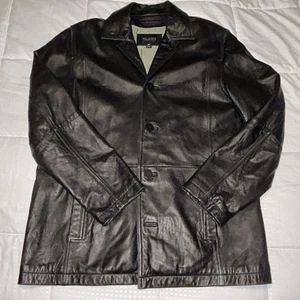 Vintage Pelle Studio Wilsons Leder Herren schwarz Knopfleiste Jacke Gr. M weich - Bild 1 von 6