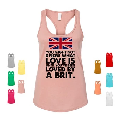 Camiseta sin mangas You've Been Loved By A Brit Reino Unido humor romance orgullo divertido para mujer Foto 1 de 3