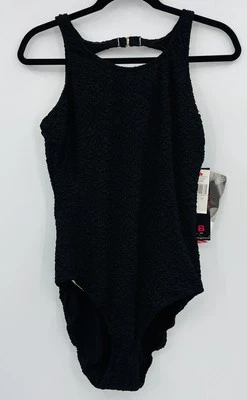 Nuevo Traje de Baño Roxanne Sujetador Talla Una Pieza Talla 38B / 16 Negro Nuevo de Lote Antiguo Foto 1 de 4