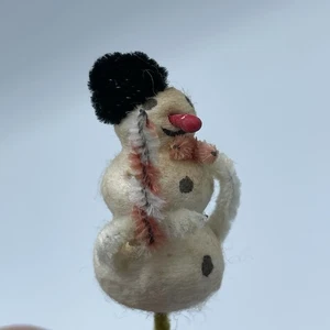 Vintage Original Chenille Pipe Cleaners Snowman Christmas Ornament Handmade - Picture 1 of 7