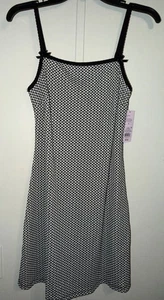 Wild Fable schwarz-weiß kariertes Kleid ärmellos A-Linie verstellbare Träger Gr. S - Bild 1 von 8