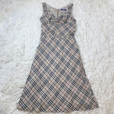 Burberry Blue Label Nova Check Sleeveless A-Line Dress [BE/36/VG] LTD From JAPAN - Image 1 of 4