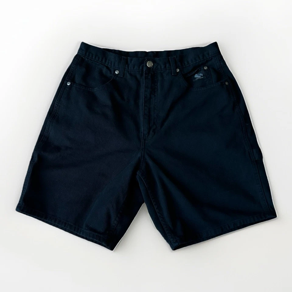 Vintage Harley Davidson Denim Black Jean Shorts USA Made 8” Inseam Men’s 30” - Image 1 of 4