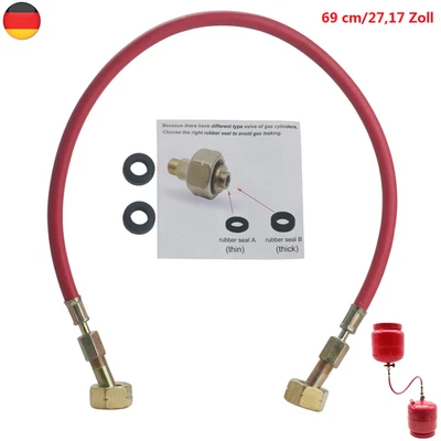 Propan Umfüllschlauch Verbindungsschlauch Propangasschlauch Nachfülladapter DE - Bild 1 von 4