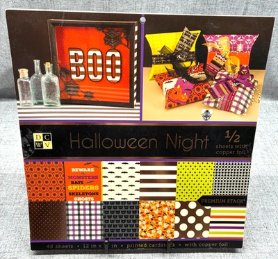 DCWV 12x12 HALLOWEEN NIGHT Premium Stack Cardstock Scrapbooking 48 Sheets New - Image 1 of 4