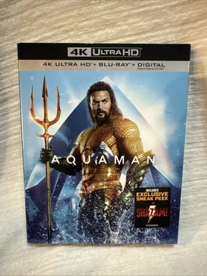 Aquaman (DC) (4k Ultra HD + Blu-Ray, 2018) New With Slipcover Digital Expired - Image 1 of 4