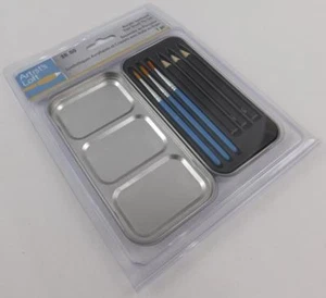 Artist's Loft Acrylic Synthetic Hair Paint Brush with Tin Set 7 Pieces - Picture 1 of 4