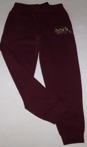 NWT Polo Ralph Lauren Burgundy WINE TRIPLE PONY MATCH Fleece Pants Boys XL 18/20 - Picture 1 of 4
