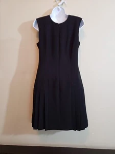 VESTIDO ANNE KLEIN DAMAS NEGRO SIN MANGAS CON VOLANTES Y CUELLO BARCO (4) - Imagen 1 de 4