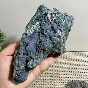 Esemplari minerali in cristallo di agata d'uva grezzo naturale 481 g - Foto 1 di 14