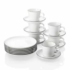 Rosenthal Cucina-Basic Kaffeeset 18-tlg., Geschirrset, Porzellan, Colori Black - Bild 1 von 2
