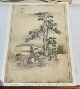 Antique Japanese Painting Chinese Subjects c. 19th century - Picture 1 of 2