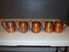 Set of Four Vintage Copper Barrel Mugs - Cavalier by National Silver