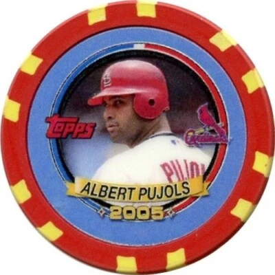*** 2005 Topps Pack Wars Chip - ALBERT PUJOLS Poker Chip #10/10 RARE! *** - Image 1 of 2