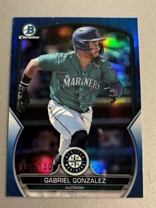 2023 Bowman Draft Gabriel Gonzalez Chrome Prospects Blue Refractor /150 - Picture 1 of 2