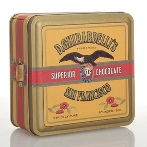 D.Ghiradelli's Superior Chocolate Vintage Metal Tin Container 1993 San Francisco - Picture 1 of 9