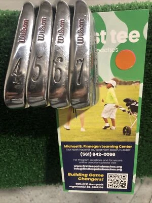 Wilson Staff Gooseneck Custom Forged 4-5-6-7 Irons Set X Stiff Tour Issue - Image 1 of 4