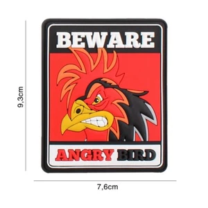 Angry Bird Morale Patch New Hook Backed PVC Rubber - Picture 1 of 2