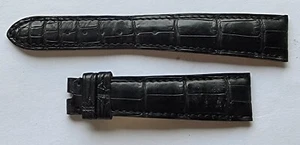 Authentic Patek Philippe Geneve Black Leather watch strap B 19/14mm 73+112mm OEM - Picture 1 of 2