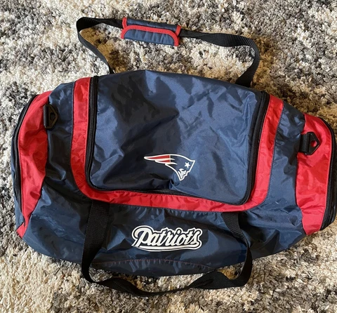 New England Patriots Travel Duffel Bag Vintage Cover
