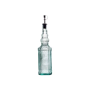San Miguel Aceite Botella W/ Metal Vertedor - Reciclado Vidrio Dispensador - - Picture 1 of 1