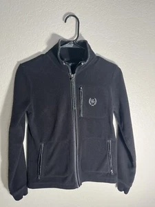 Tommy Hilfiger Fleece Jacket Womens Extra Small Black Zip Up with Pockets - Picture 1 of 15