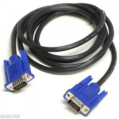 SVGA VGA 15 PIN MALE TO MALE PC MONITOR TV LCD  PROJECTOR TFT CABLE LEAD NEW - Image 1 of 2